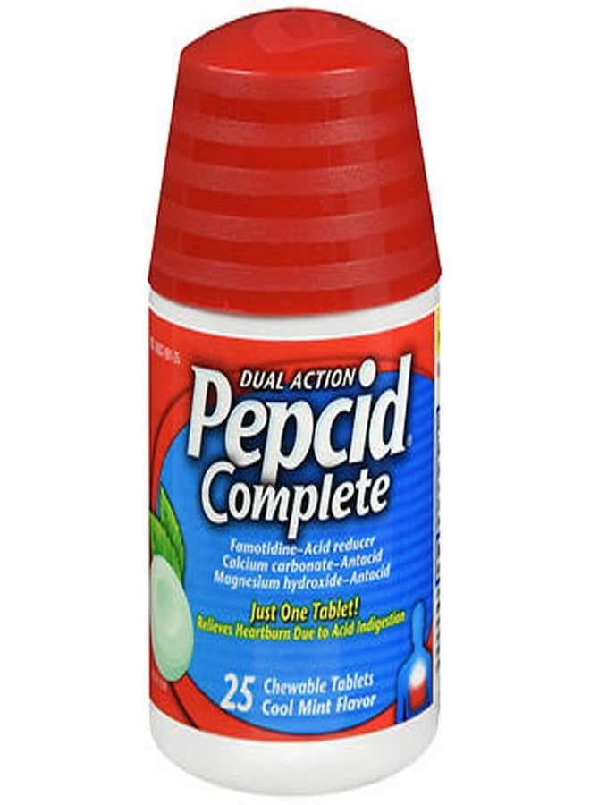 Pepcid Complete Tablets Cool Mint Flavor - 25 ct, Pack of 2